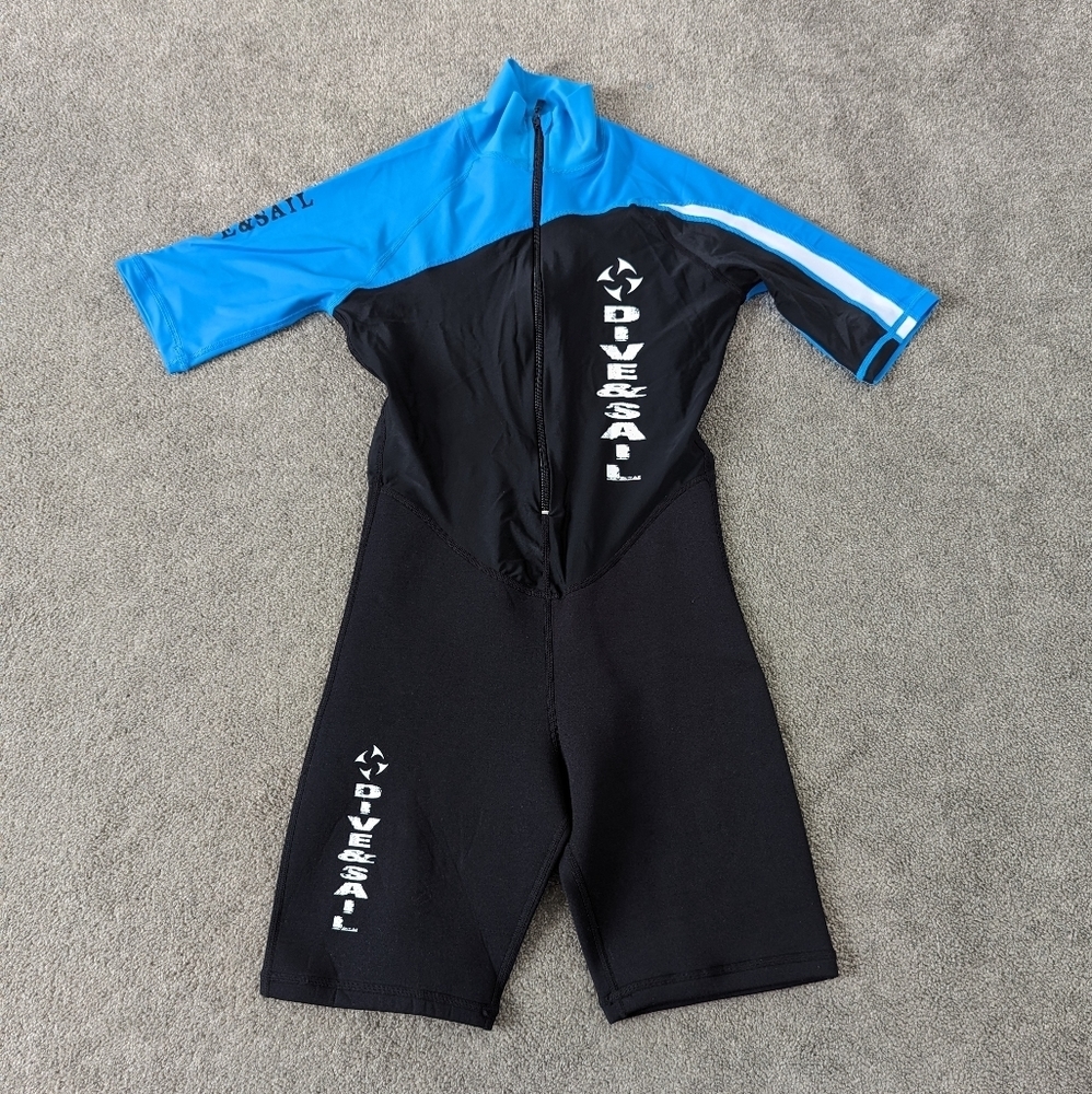 NEW Dive & Sail Men's Wetsuit Black Blue Size Medium